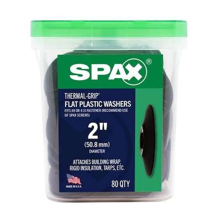 Spax SPAX Thermal-Grip Plastic 2 in. Flat Washer 80 pk 5019677420008